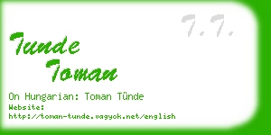 tunde toman business card